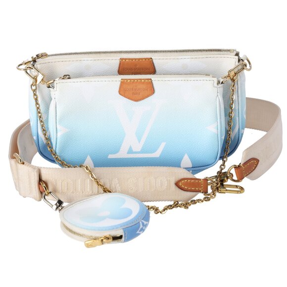 Louis Vuitton By The Pool Multi Pochette Accessories Giant Monogram Blue